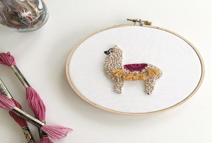 Llama Embroidery Workshop