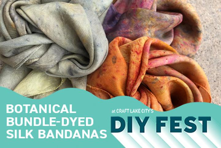 Botanical Bundle-Dyed Silk Bandana Workshop