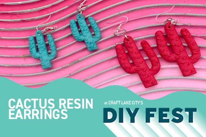 Cactus Resin Earrings Workshop